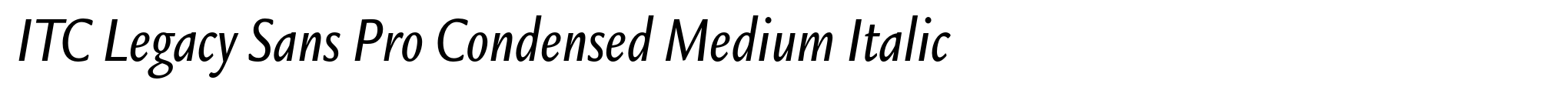 ITC Legacy Sans Pro Condensed Medium Italic image